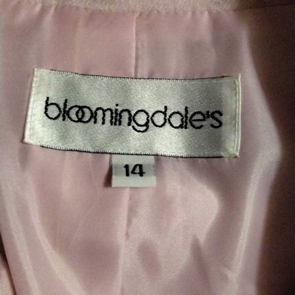 Vintage Bloomingdales Light Pink NWT 100% Cashmere Single Button Blazer Size 14 - Picture 7 of 7